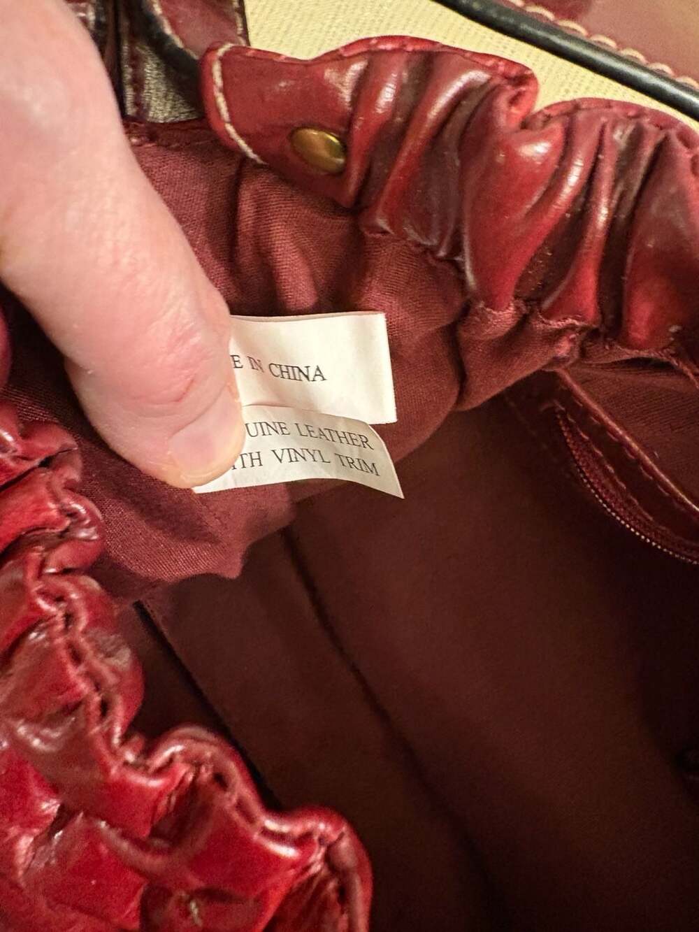 Red Ruched Shoulder Bag - Picture 6 of 8